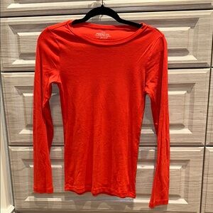 Women's Red Long Sleeve Top